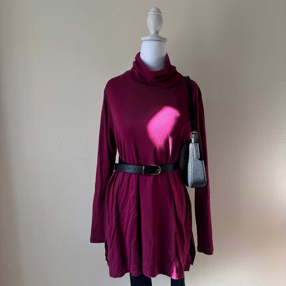 J. Jill Perfect Pima Turtleneck Tunic Top